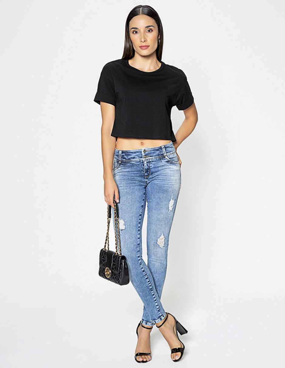 Jeans ultra slim new caribe para mujer
