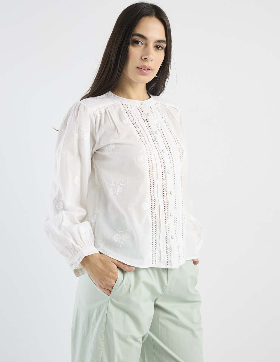 Blusa manga larga para mujer 7