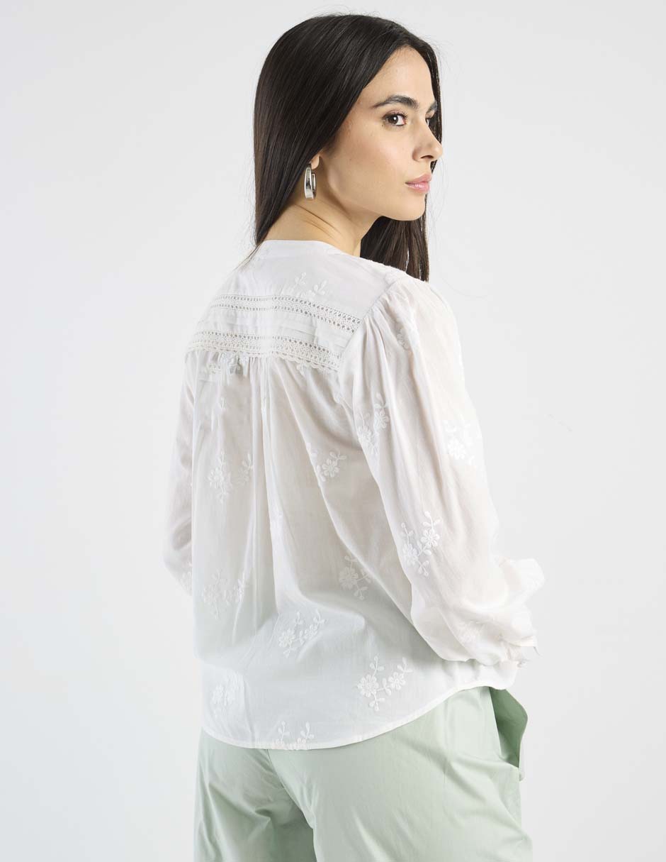 Blusa manga larga para mujer 11