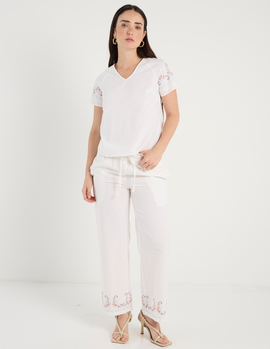 Blusa manga corta para mujer 8