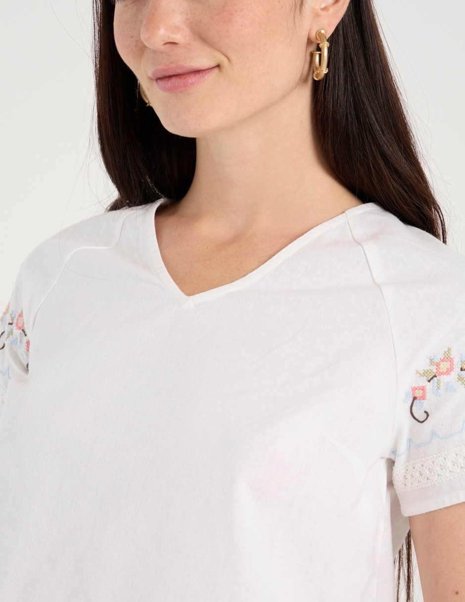 Blusa manga corta para mujer 9