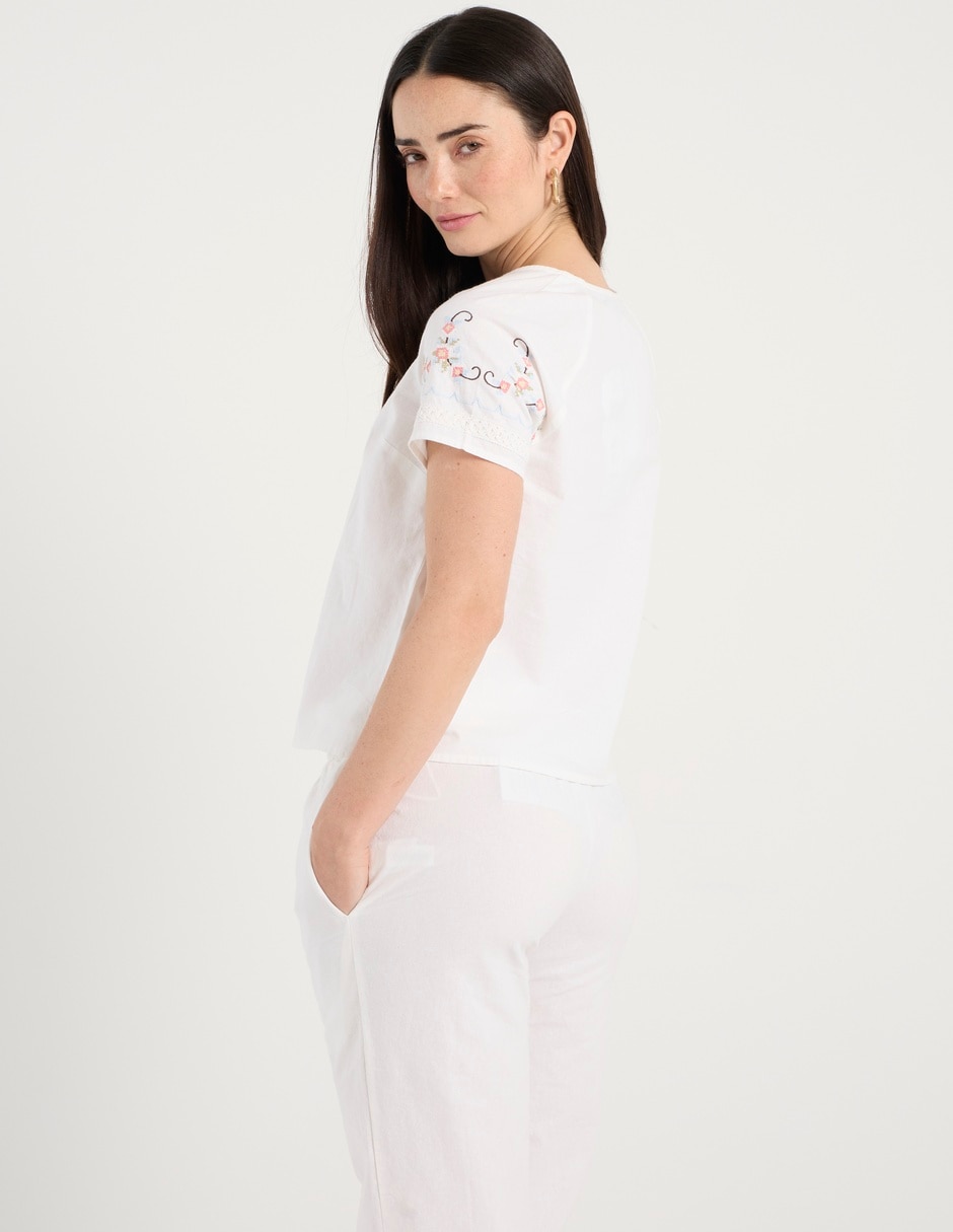 Blusa manga corta para mujer 11