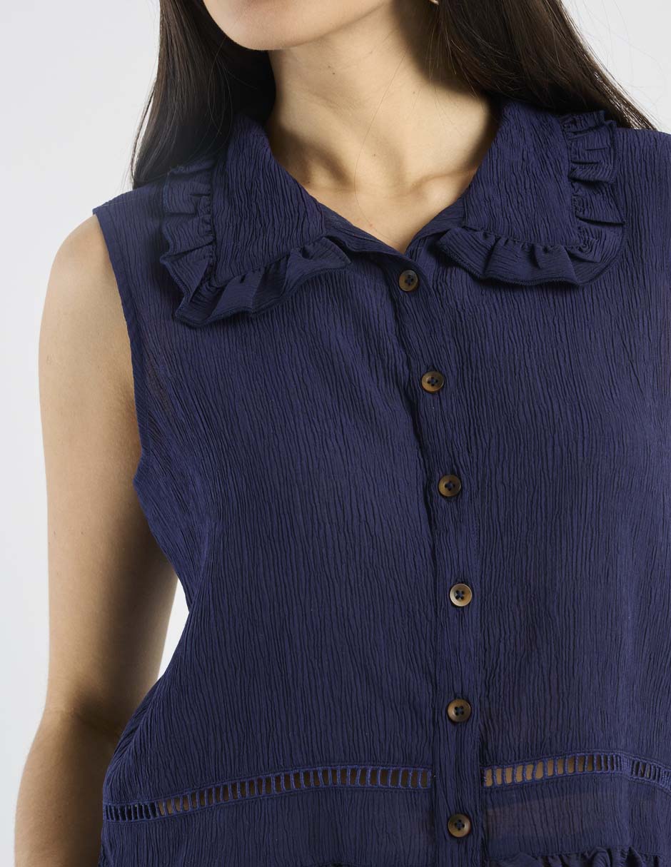 Blusa camisera Petite Studio para mujer