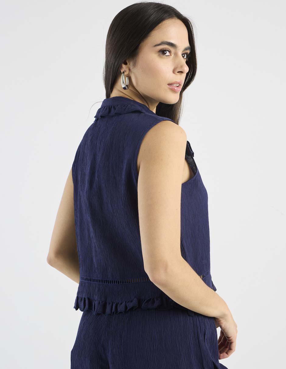 Blusa camisera Petite Studio para mujer