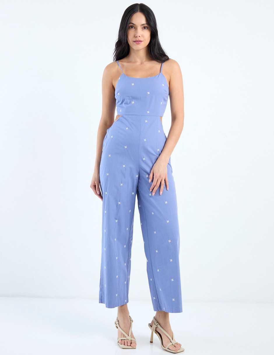 Jumpsuit de algodón estampado floral para mujer Jumpsuit de algodón estampado floral para mujer