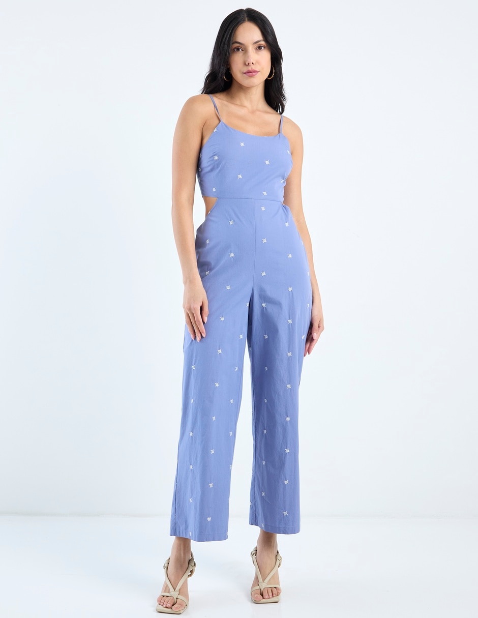 Jumpsuit de algodón estampado floral para mujer