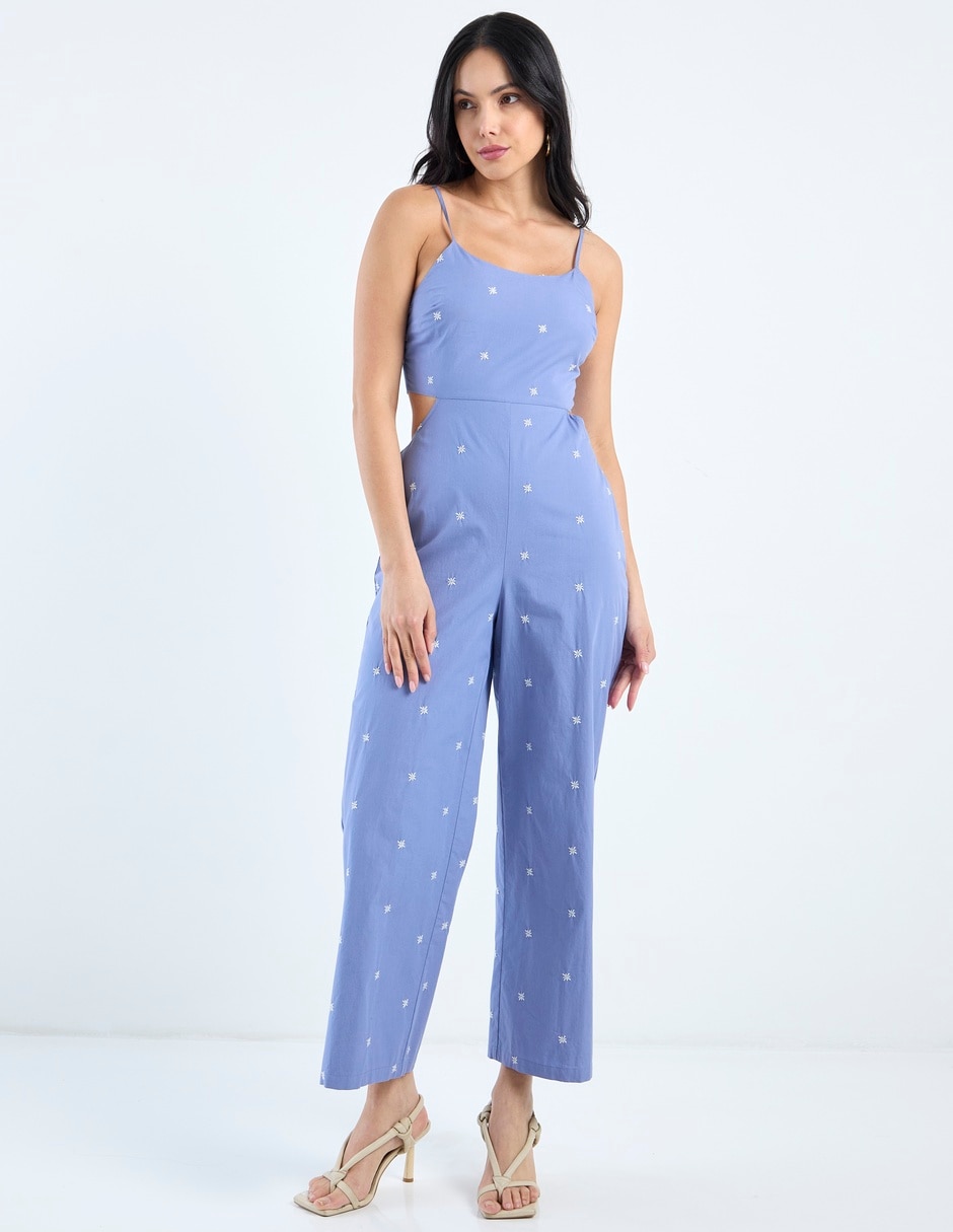 Jumpsuit de algodón estampado floral para mujer