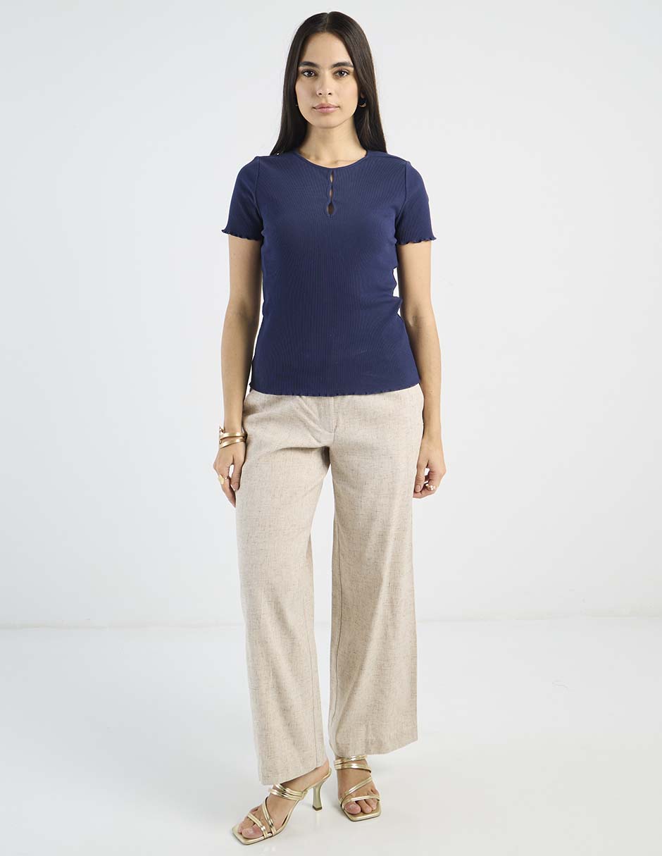 Playera manga corta cuello redondo mujer 4