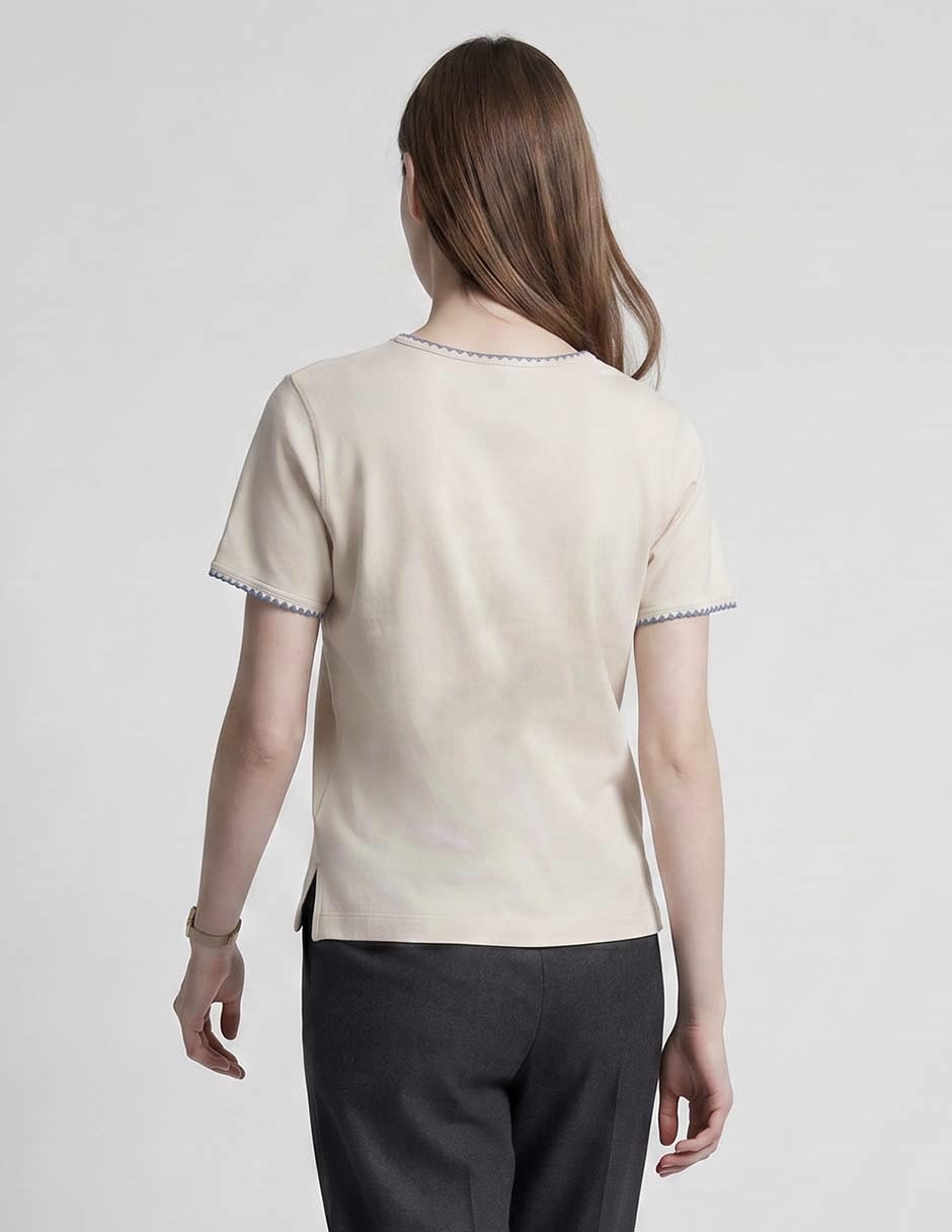 PLAYERA PETITE STUDIO PS260, M, MARFIL