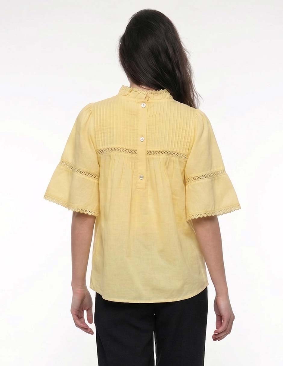 Blusa manga corta para mujer 7