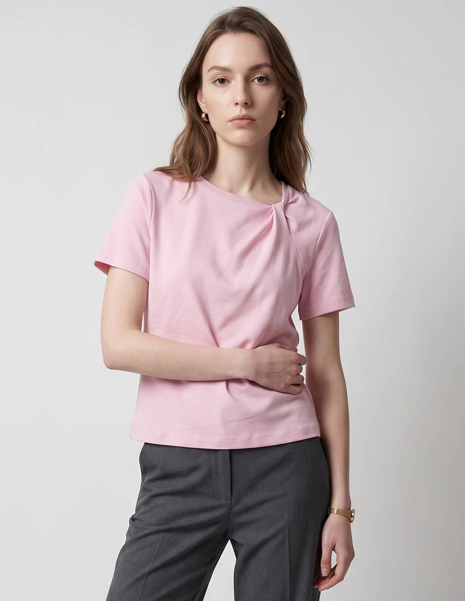 Playera manga corta cuello redondo para mujer Playera manga corta cuello redondo para mujer