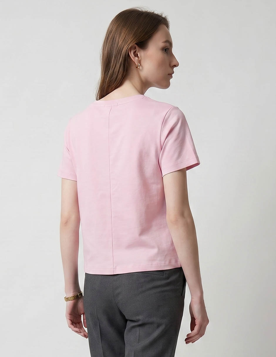Playera manga corta cuello redondo para mujer 2