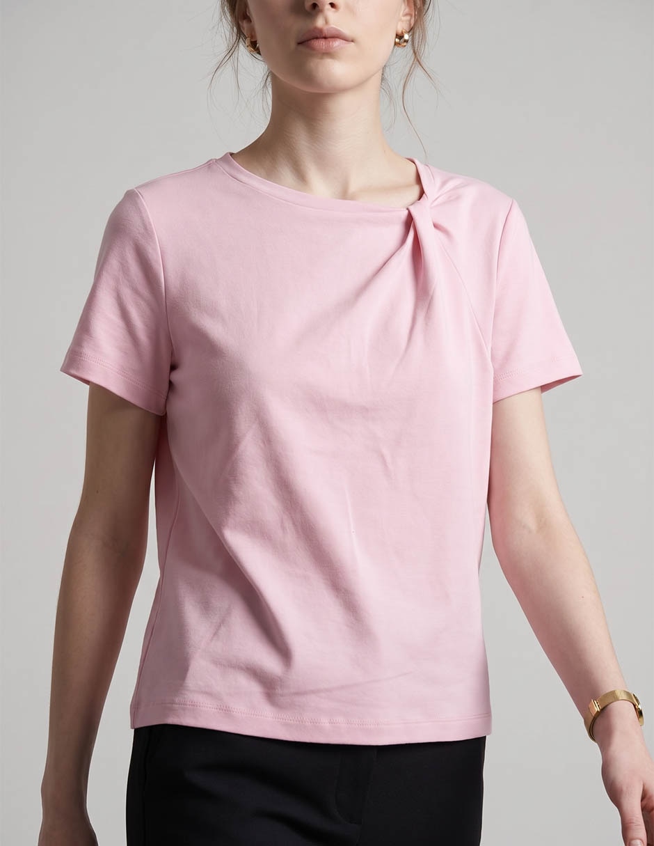 Playera manga corta cuello redondo para mujer 3