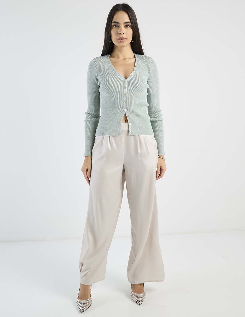 Suéter cuello V para mujer 4