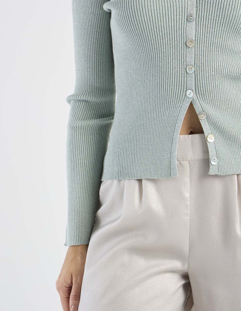 Suéter cuello V para mujer 2