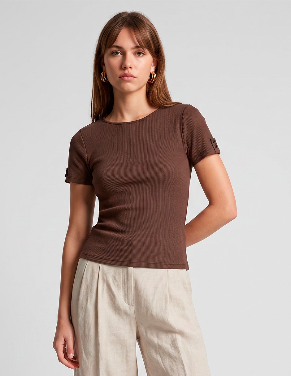 Top cuello redondo para mujer Top cuello redondo para mujer