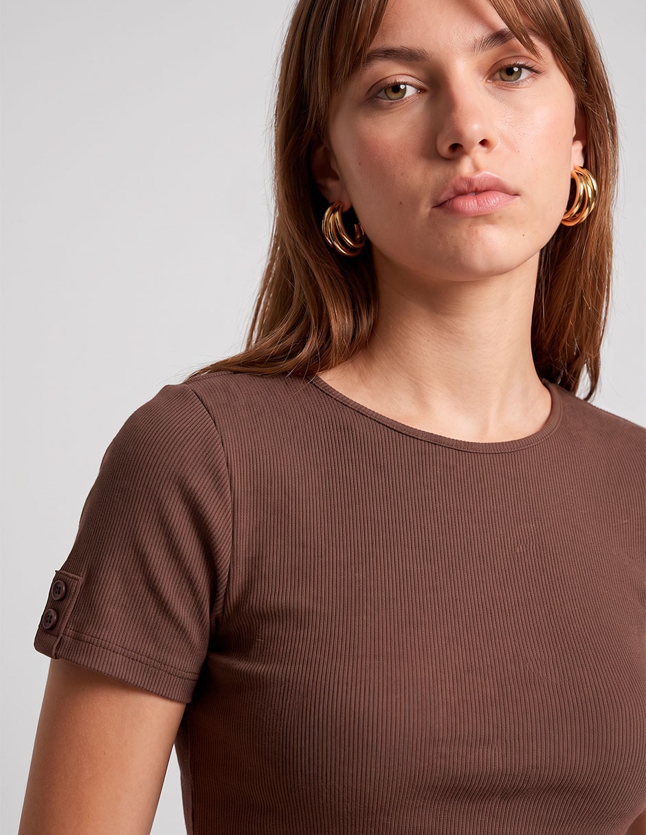 Top cuello redondo para mujer 2