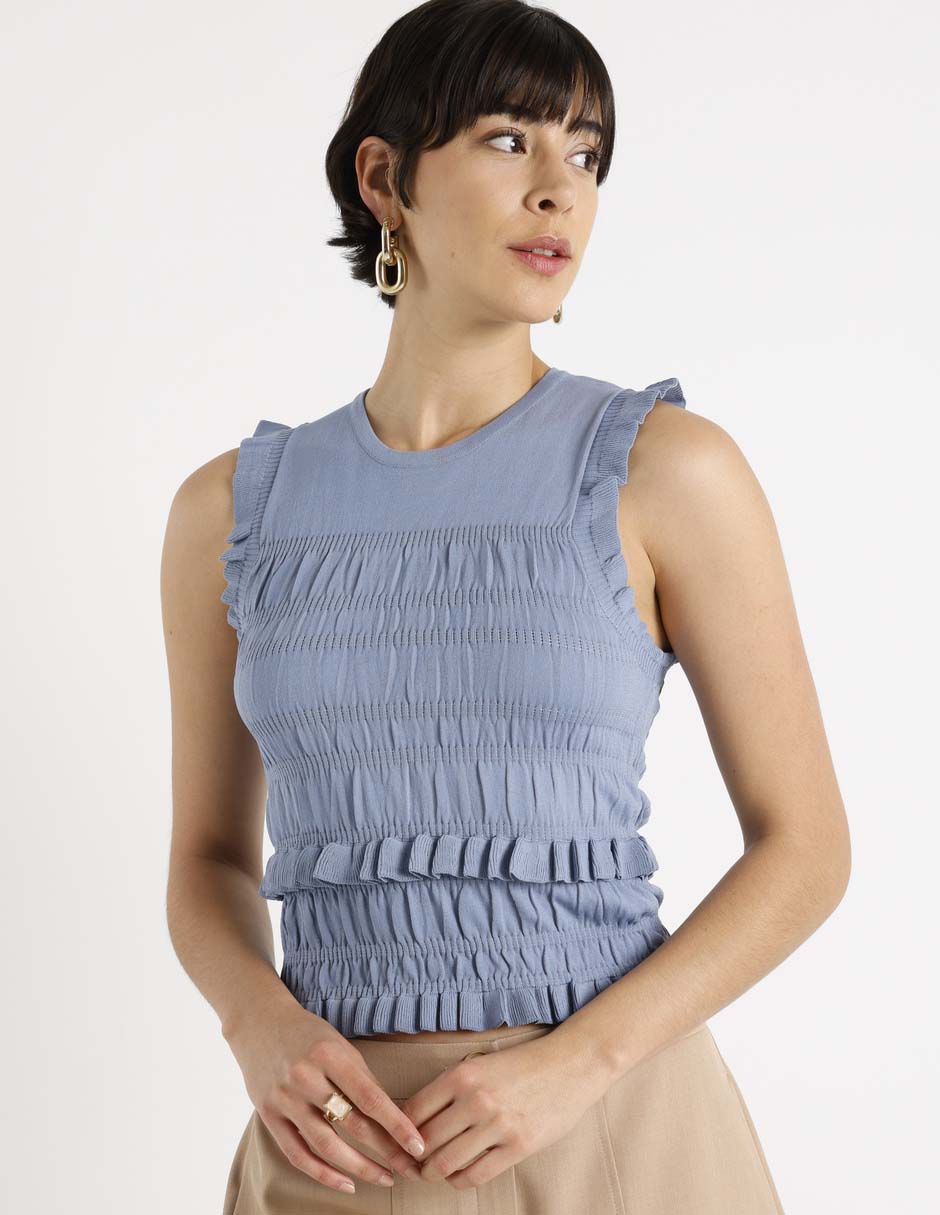 Top cuello redondo Top cuello redondo
