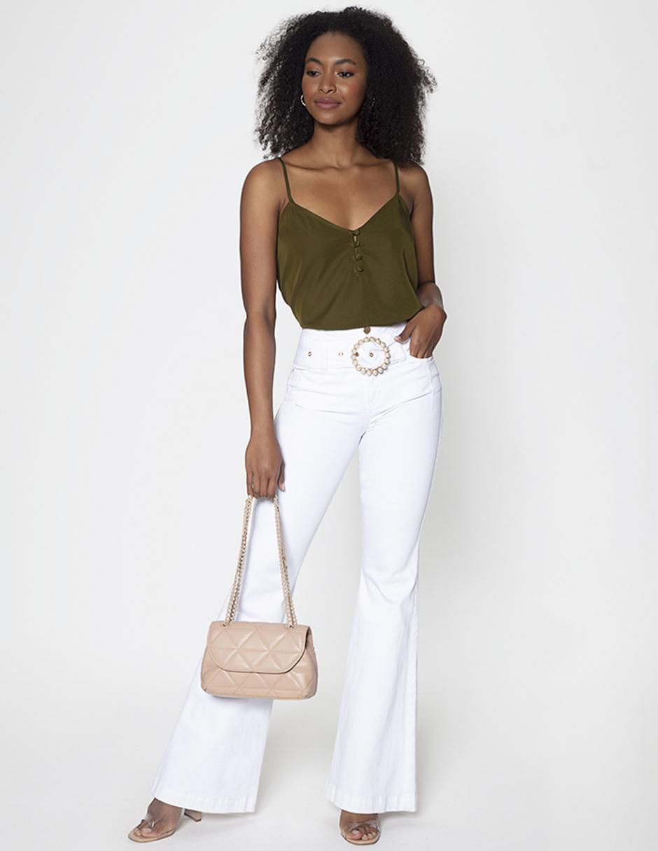 Jeans campana alberta para mujer