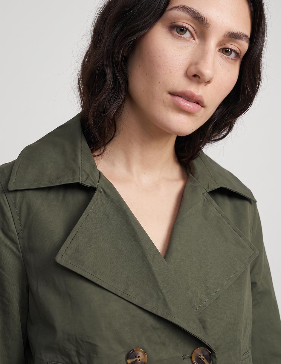 Gabardina con bolsillos para mujer 2