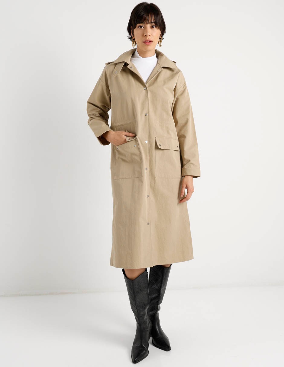 Gabardina con capucha Petite Studio para mujer