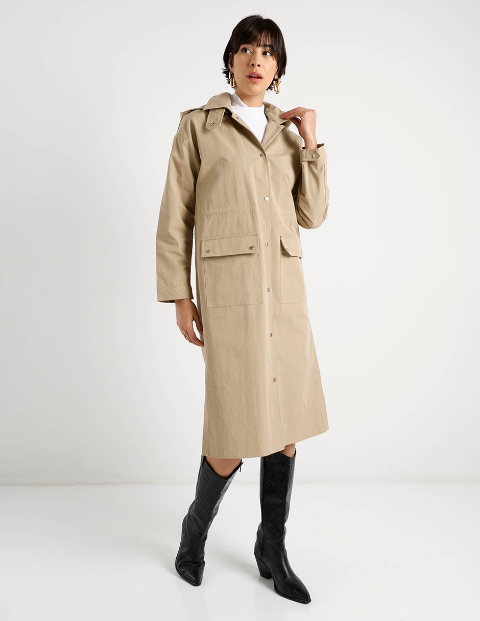 Gabardina con capucha Petite Studio para mujer 10