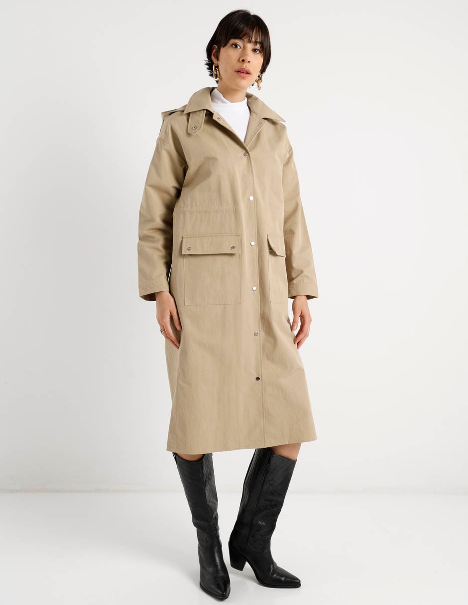 Gabardina con capucha Petite Studio para mujer 11