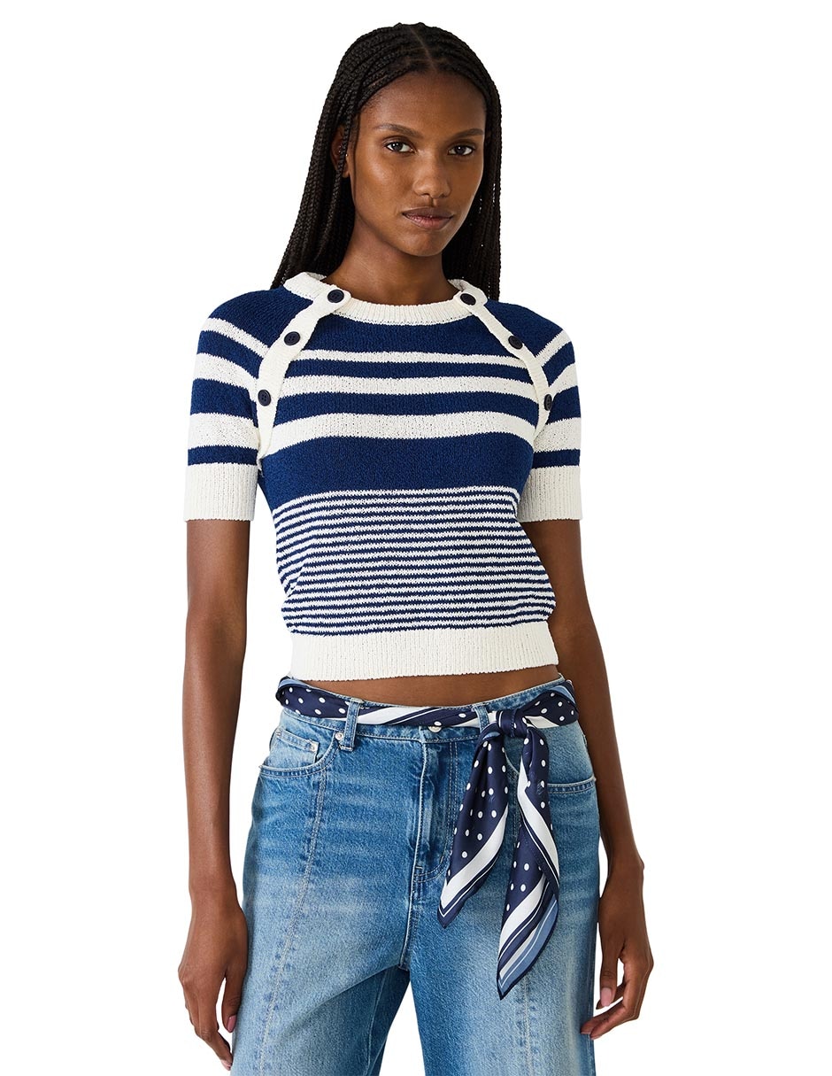 Suéter cuello redondo para mujer