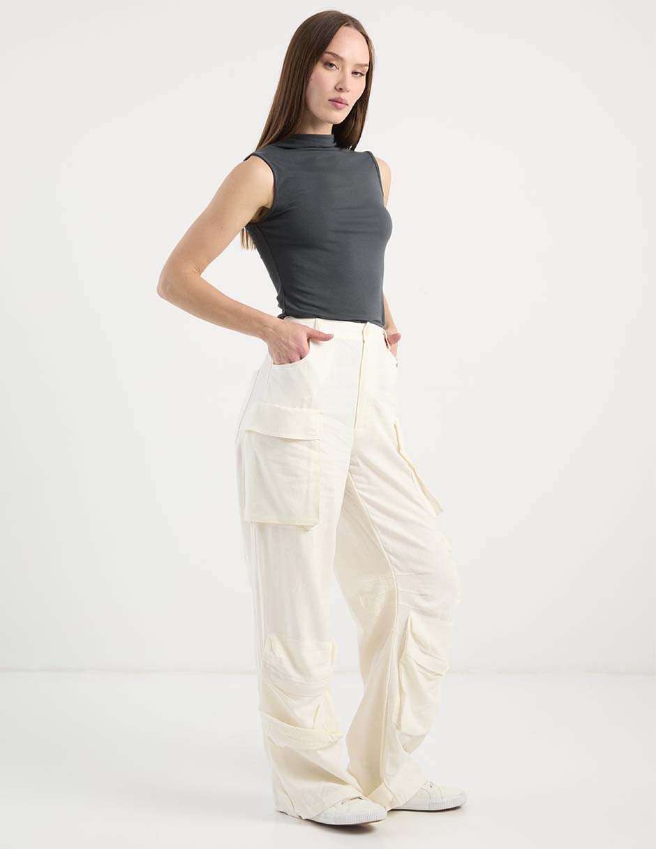 Pantalón cargo relaxed para mujer 2
