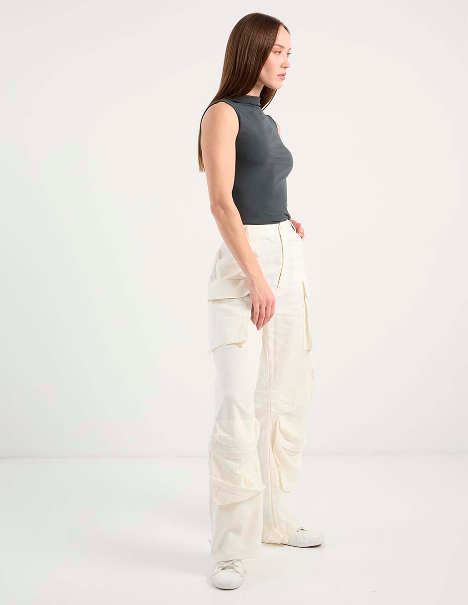 Pantalón cargo relaxed para mujer 4