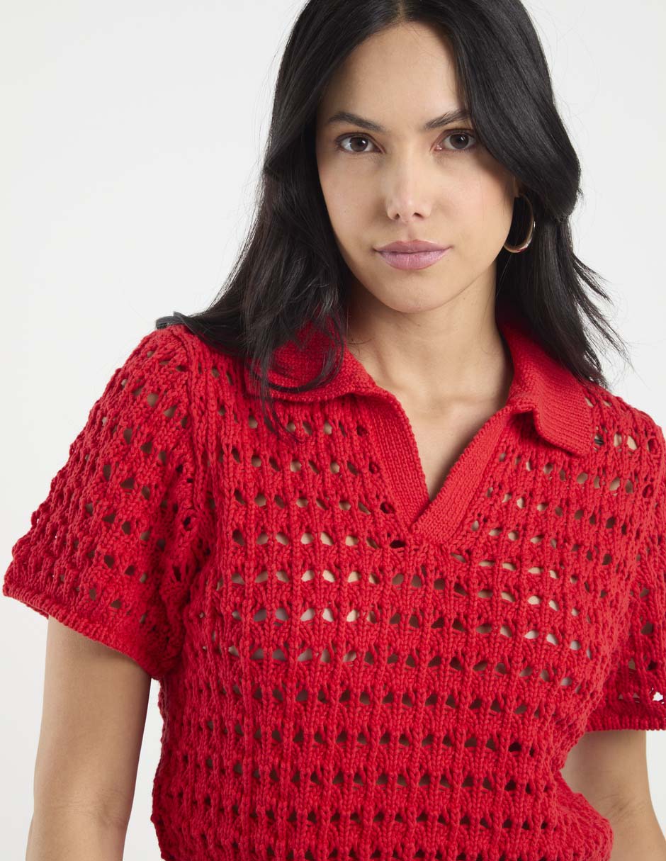 Suéter cuello V para mujer 9