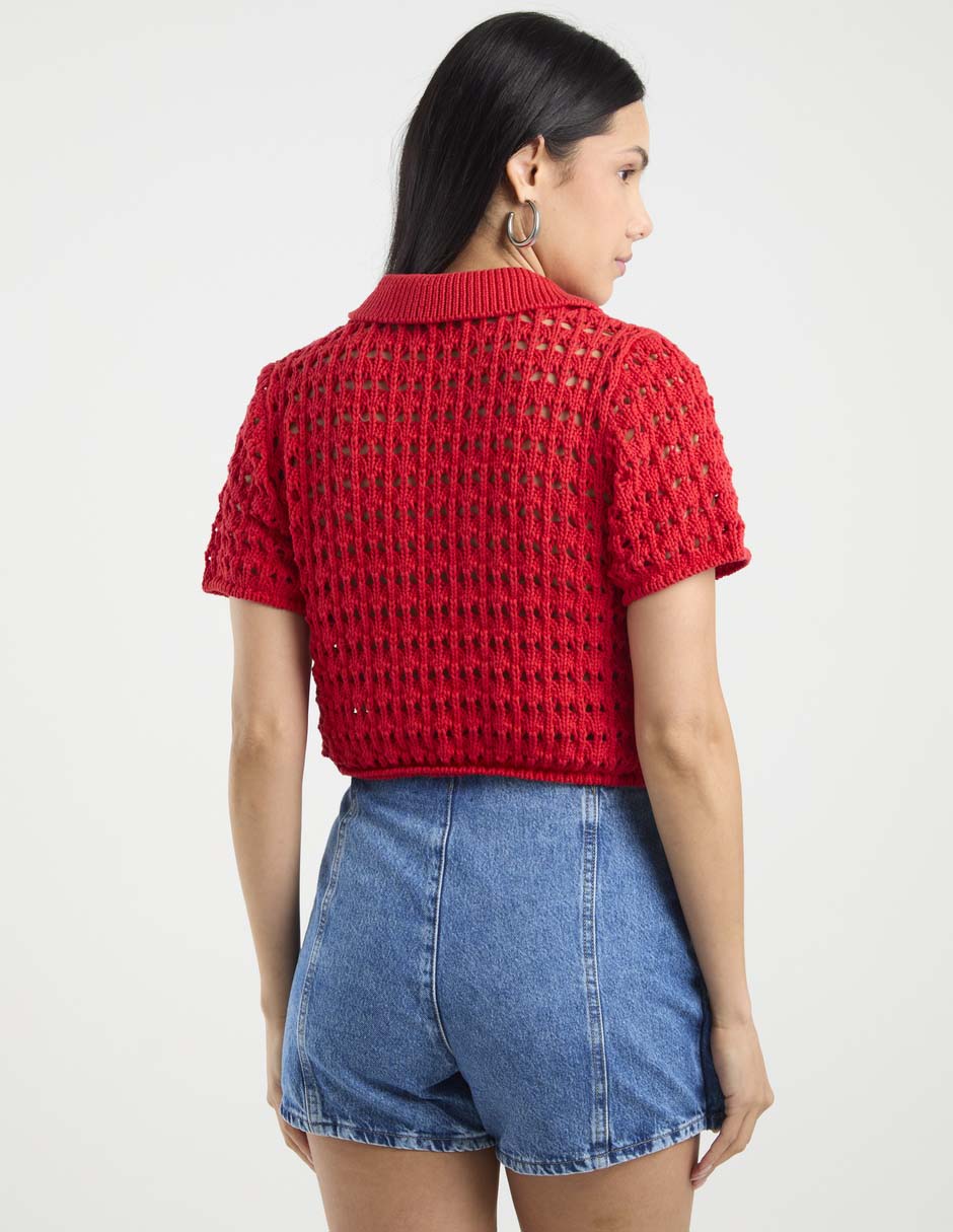 Suéter cuello V para mujer 11
