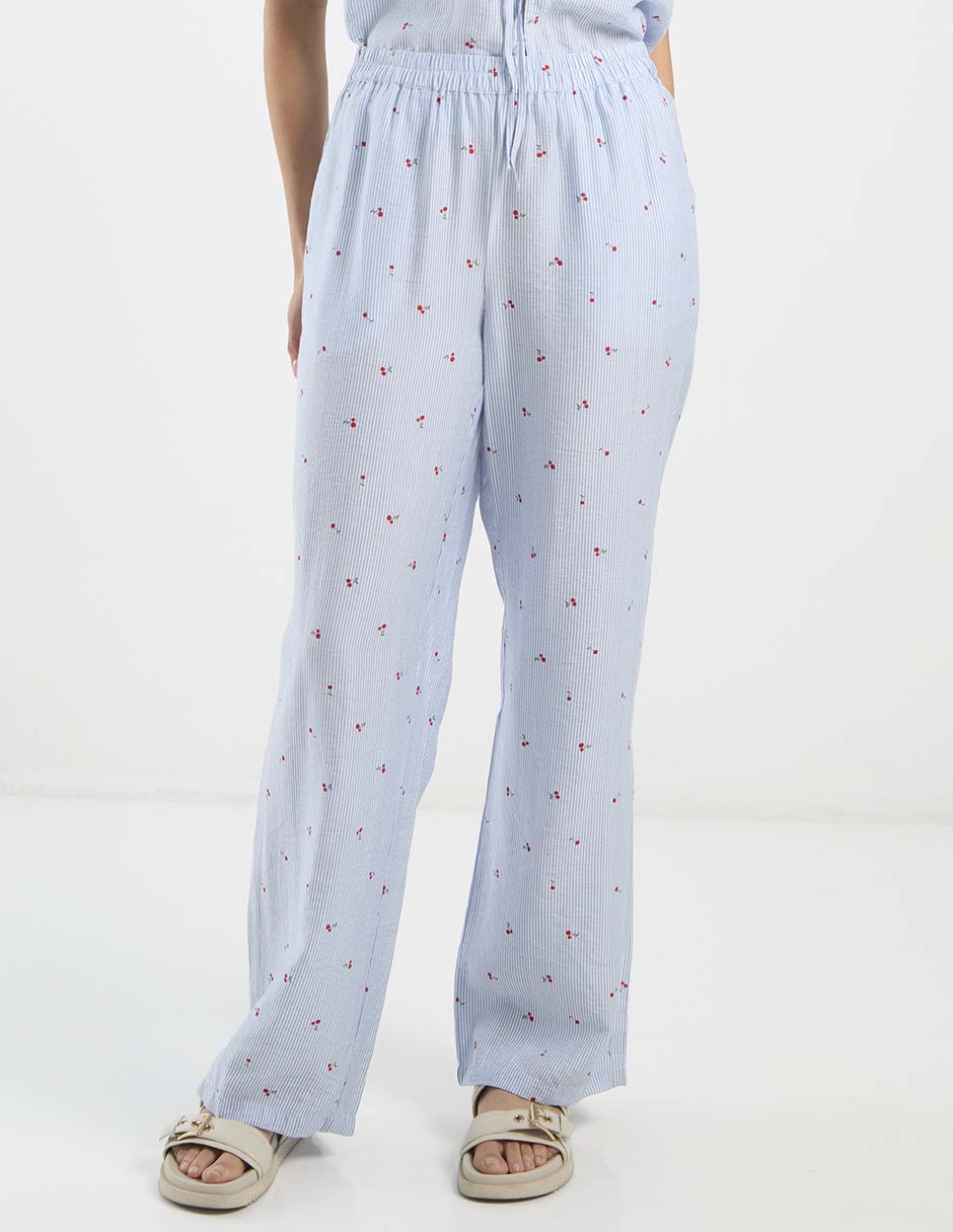 Pantalón pijamero regular para mujer 1