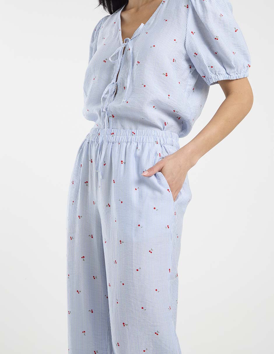 Pantalón pijamero regular para mujer 9