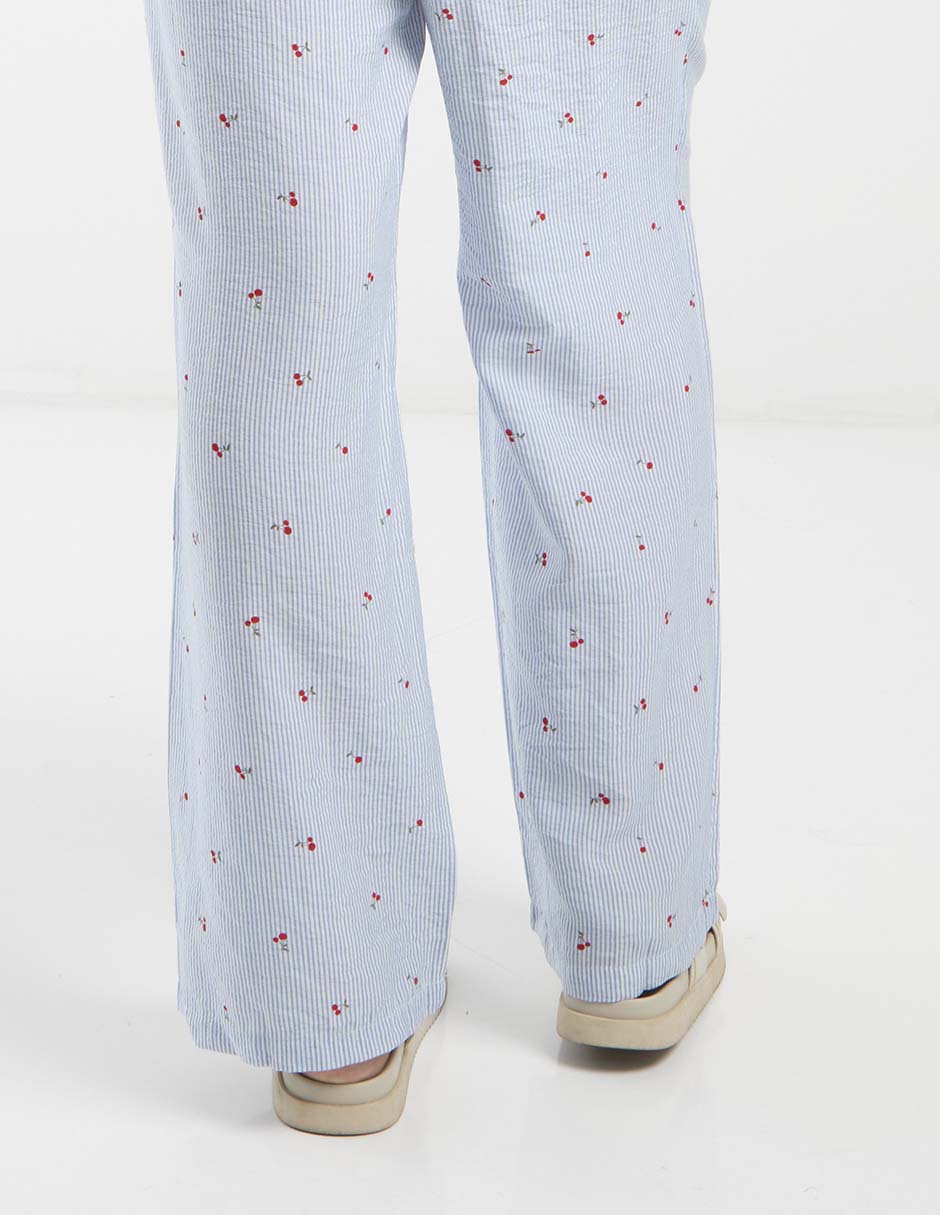 Pantalón pijamero regular para mujer 10