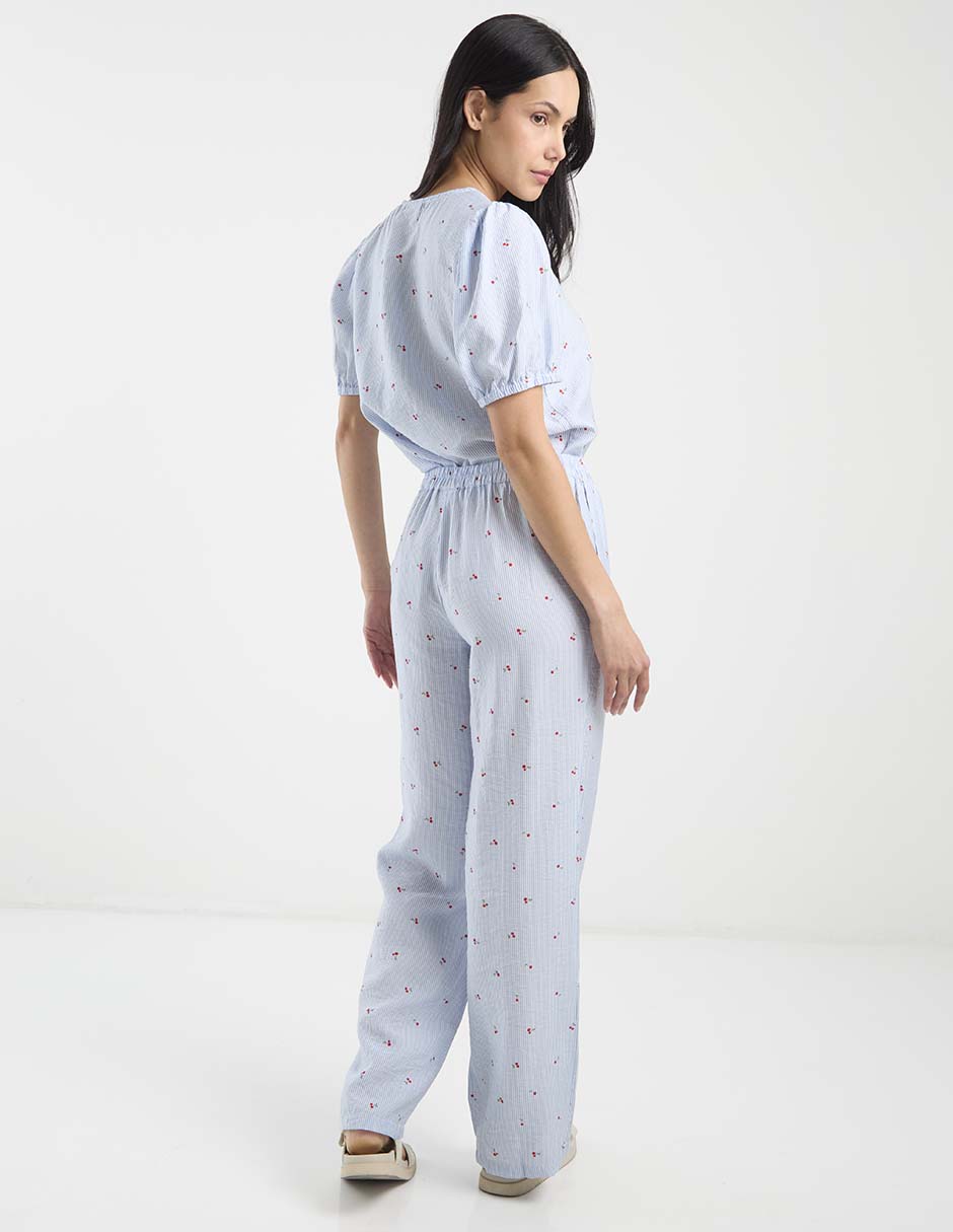 Pantalón pijamero regular para mujer 11