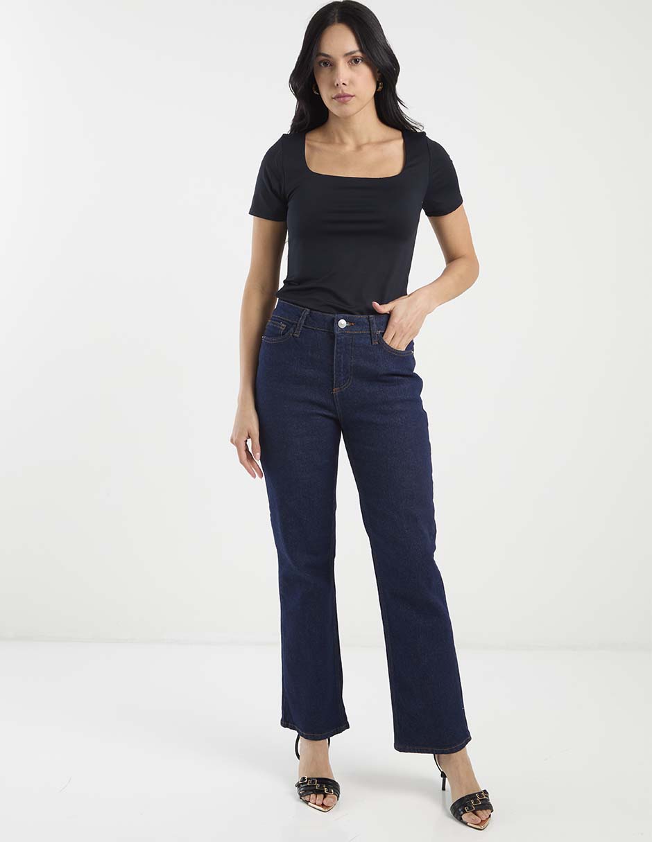 Jeans boot a la cintura para mujer 7