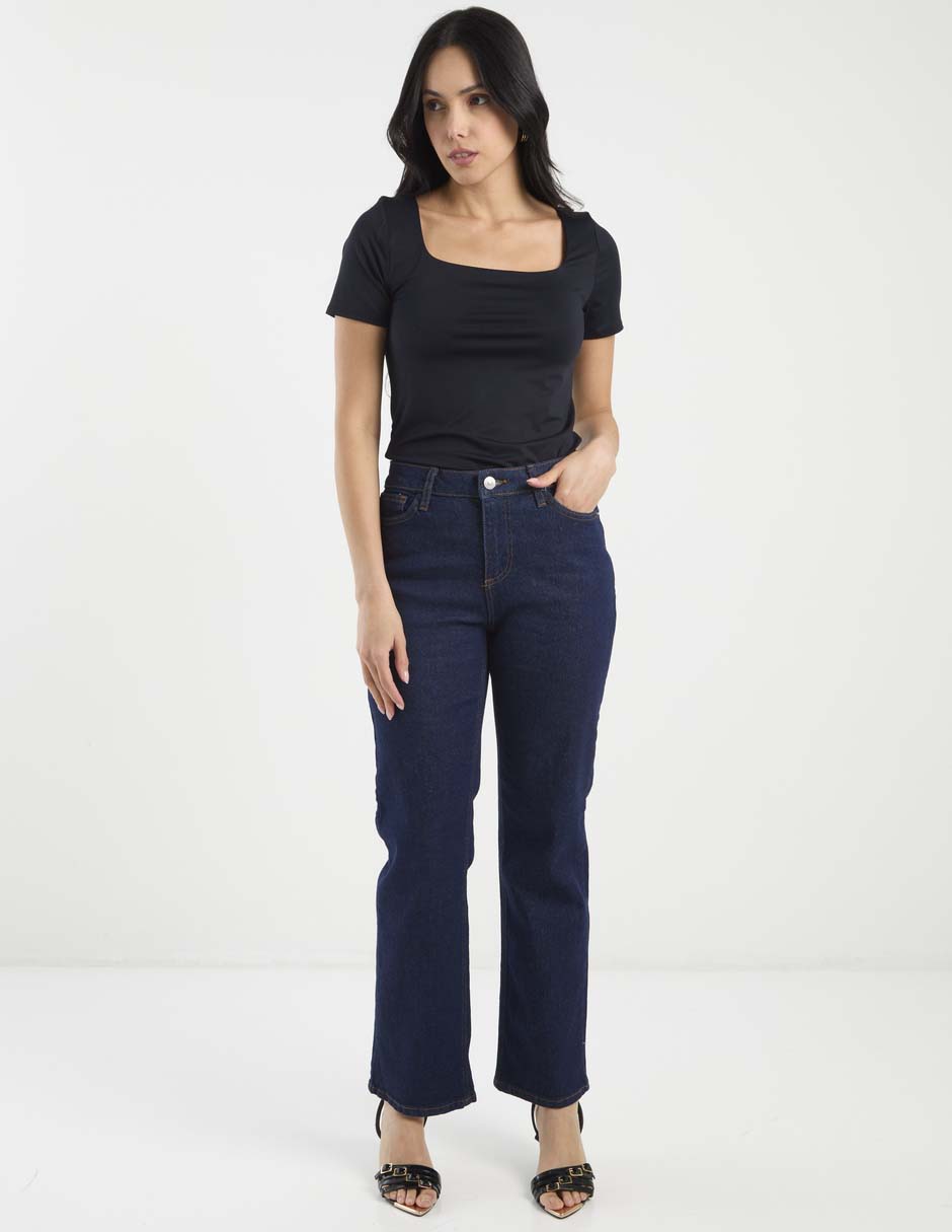 Jeans boot a la cintura para mujer 8