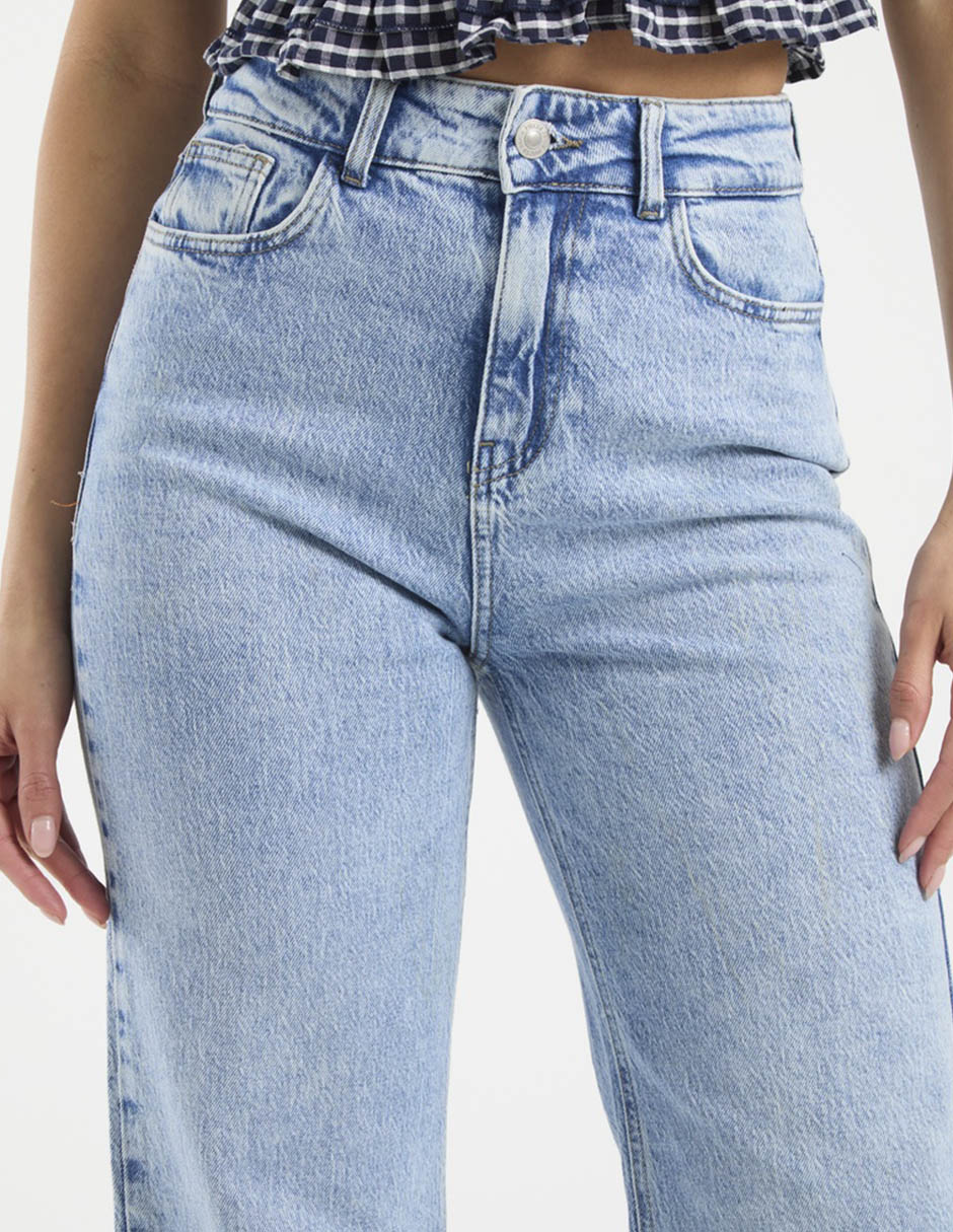 Jeans straight cintura alta Pieces para mujer