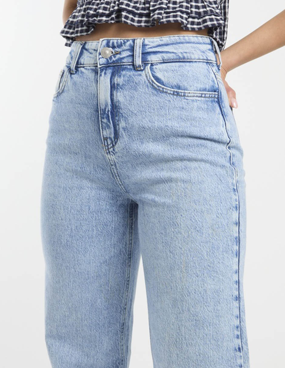 Jeans straight cintura alta Pieces para mujer