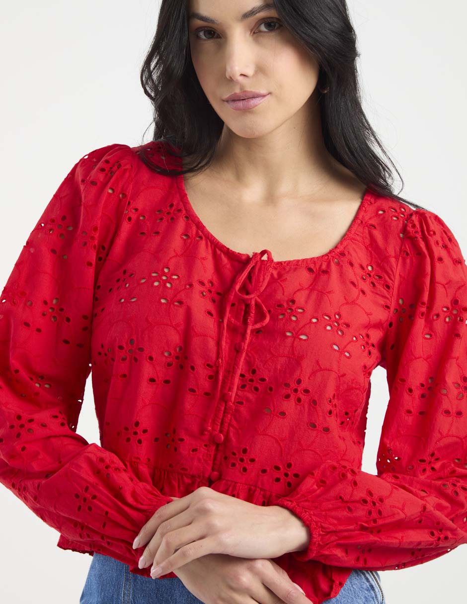 Blusa manga larga para mujer 9