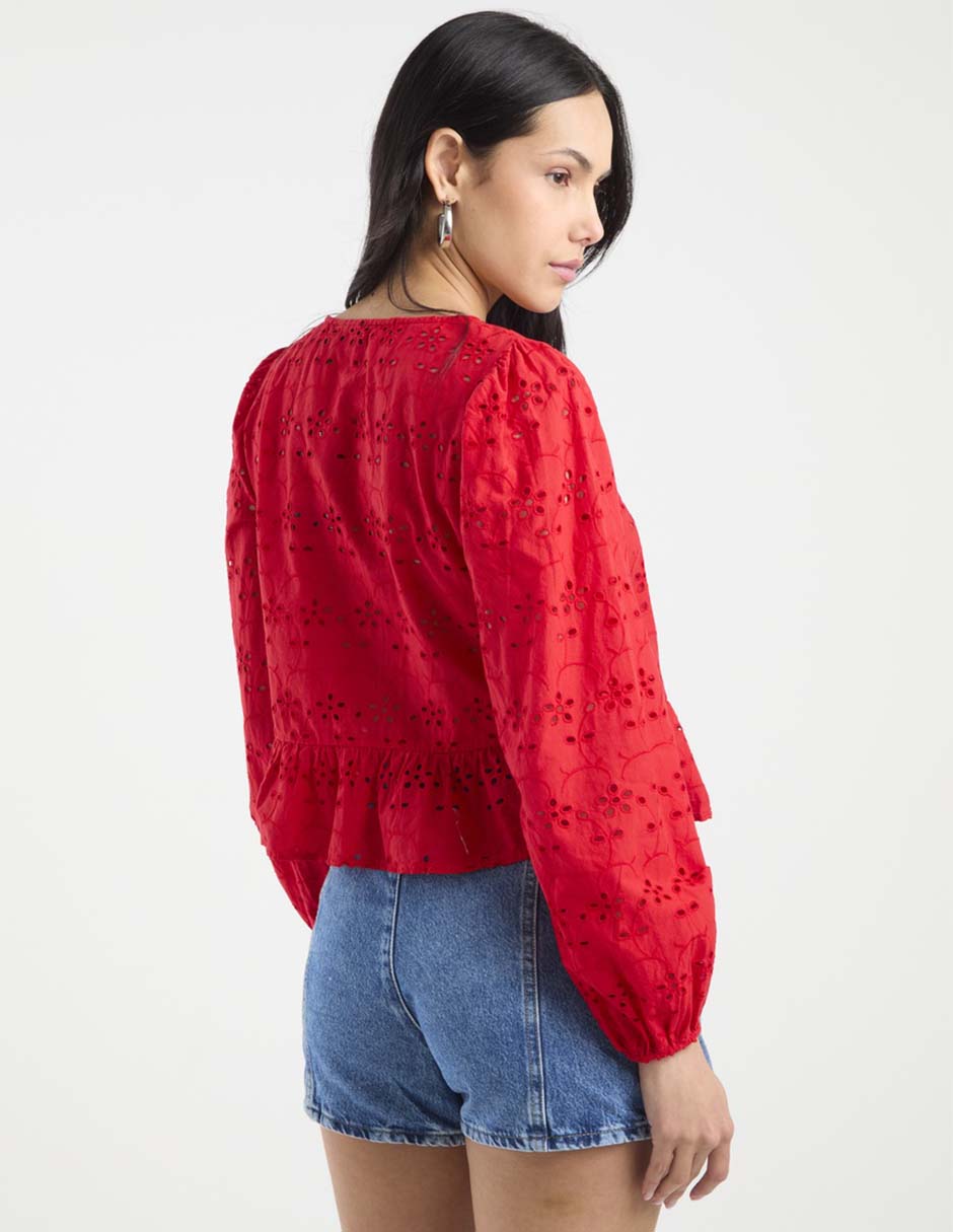 Blusa manga larga para mujer 11