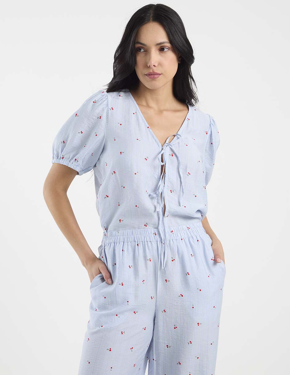 Blusa manga corta para mujer 8
