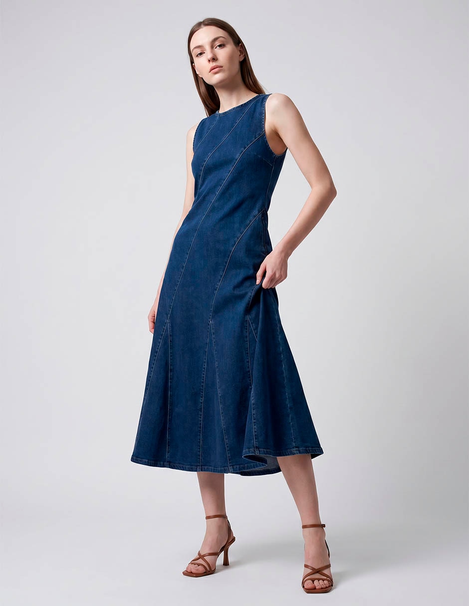 Vestido midi casual para mujer
