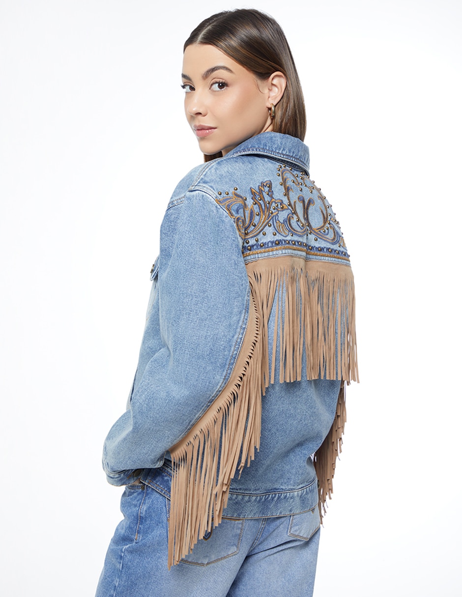 Chamarra Western 80s de mezclilla para mujer 5