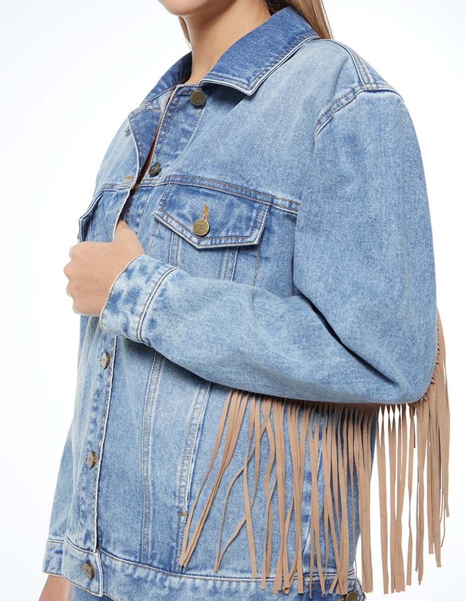 Chamarra Western 80s de mezclilla para mujer 2