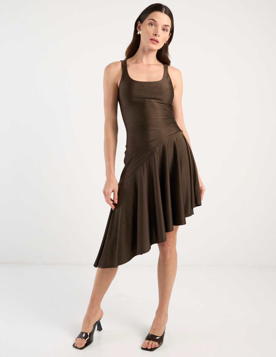 Vestido midi casual Map para mujer