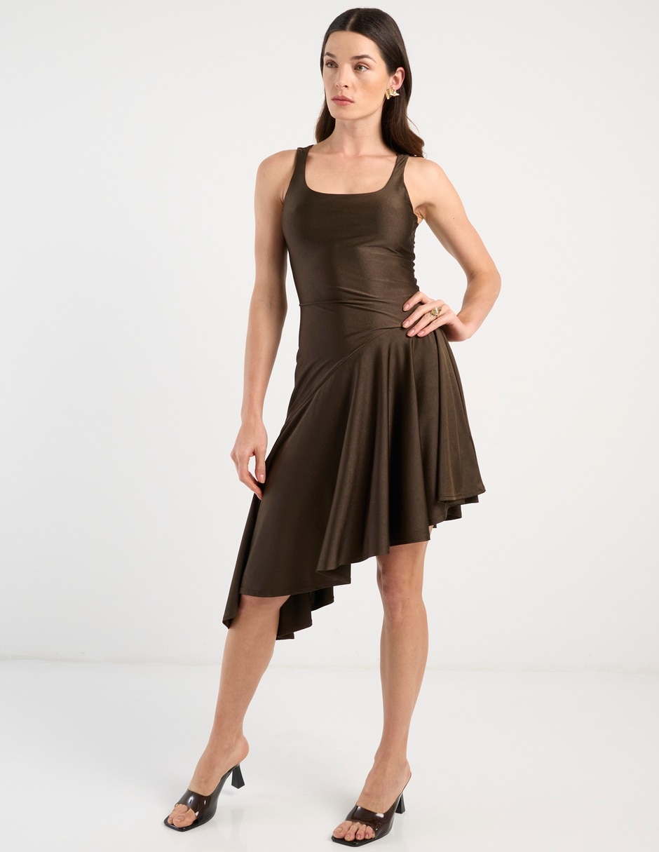 Vestido midi casual Map para mujer