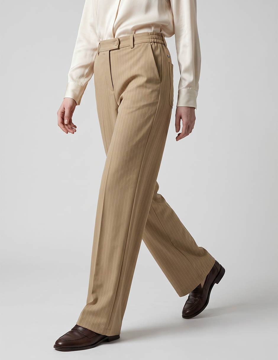 Pantalón relaxed hugo blue wide leg para mujer