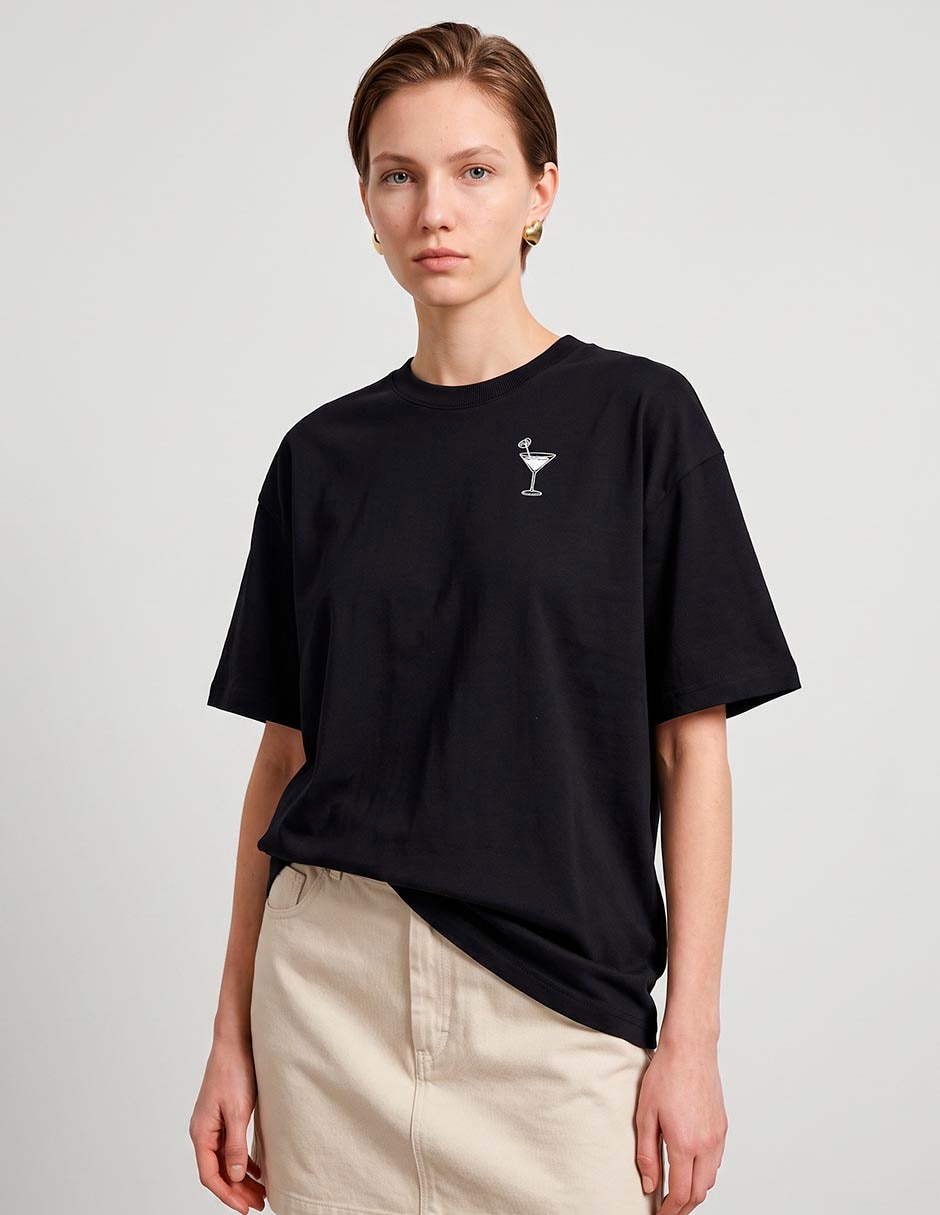 Playera manga corta cuello redondo para mujer Playera manga corta cuello redondo para mujer